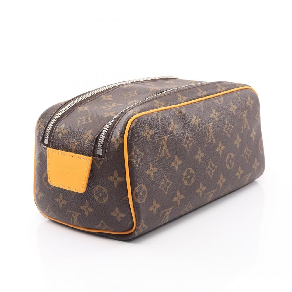 Louis Vuitton Saffron Dopp Shoulder Bag Mania Macassar Brown Yellow LV
